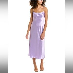 Vince Satin Slip Dress in lilac l, size S, brand new